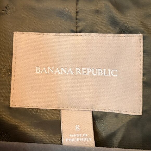 Banana Republic women's jacket 8 wool blend olive speckled brown military - Picture 4 of 11